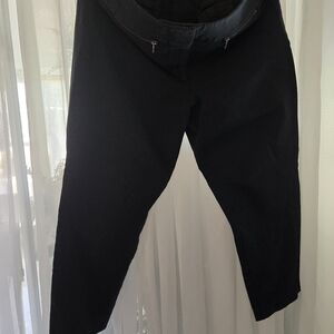 LOFT Black Julie Cropped High-Waist Tapered Pants